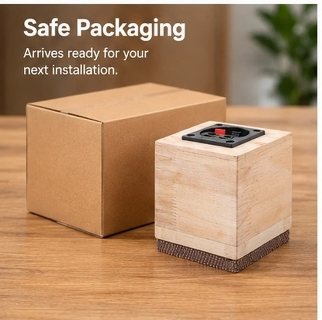 Automotive Speaker Box Wooden Sound Container Natural Grain Car Audio Empty Enclosure Universal Audio System