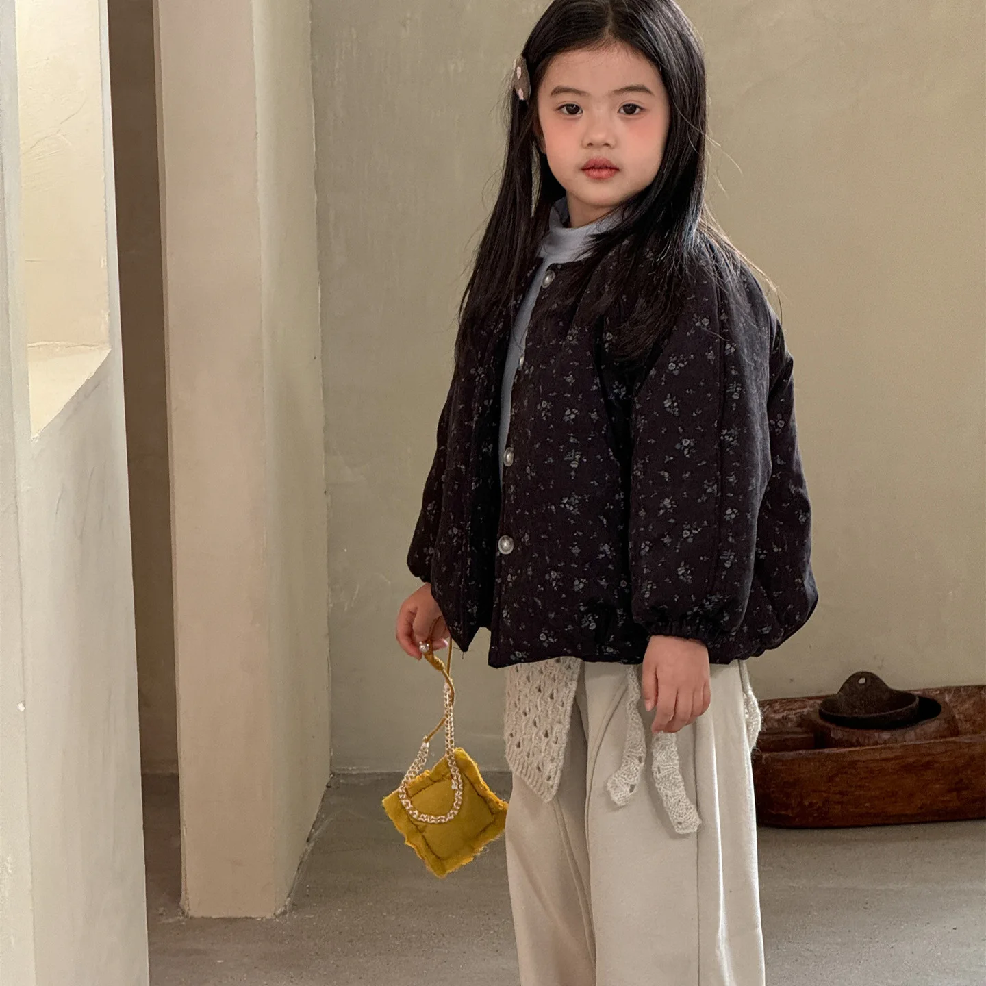 2025 الفتيات الكورية الخريف والشتاء جديد بلون الدانتيل التخسيس تنوعا واسعة الساق السراويل زائد المخملية السراويل المستقيمة بوتيك #4