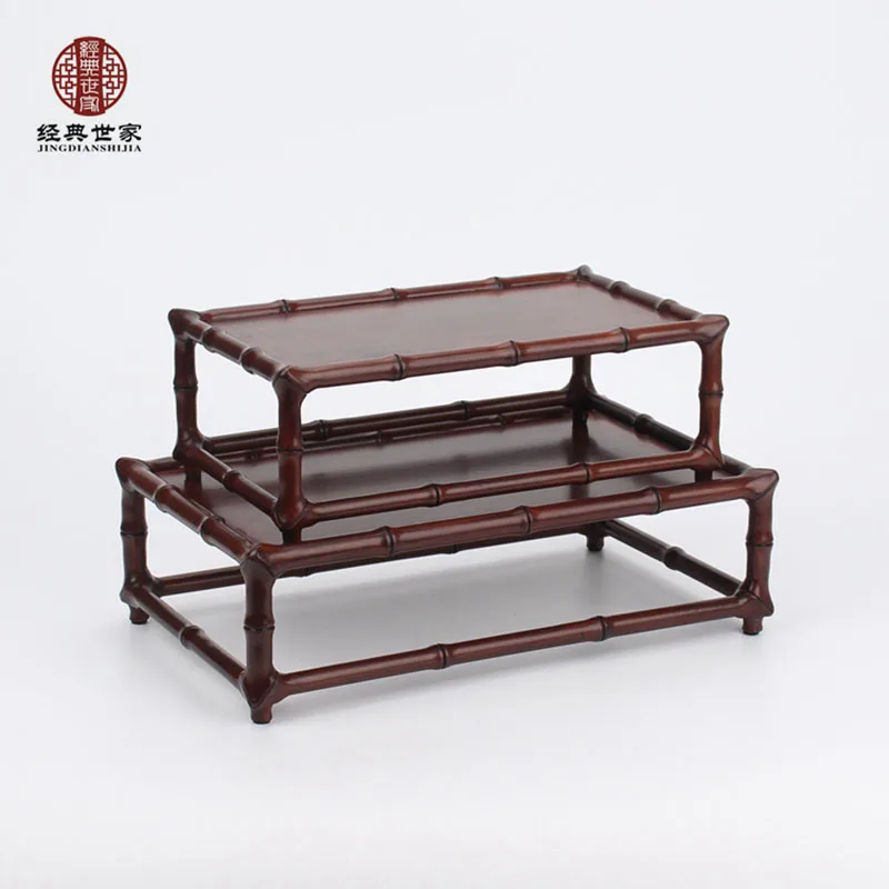 

Rectangle Bonsai Display Pedestal, Vase Decoration, Statue Collection Base, Home, Ming Dynasty Style, Blackwood