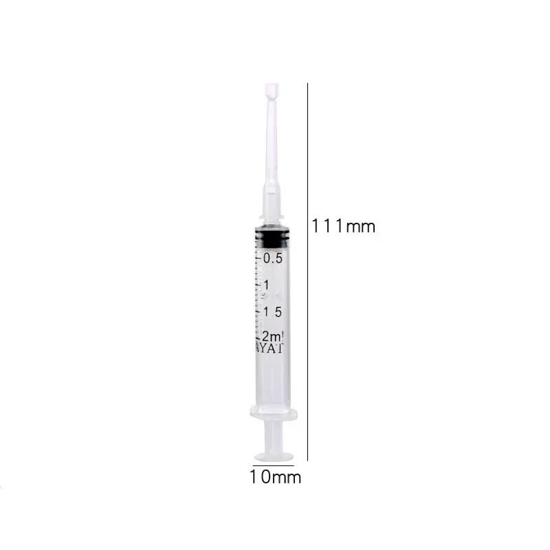 5/10/20/30/50Pcs 2ml Transparent Syringe Graduated Dispenser Plastic Needle Travel Portable Perfume Bottle Dispensing Tool