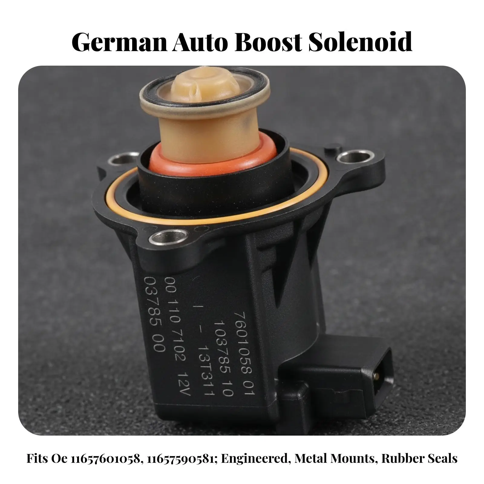 Plug and Plug and Play Boost Solenoid | Direct-Fit Replacement Part Reinforced Nylon Body, forced induction Boost Control