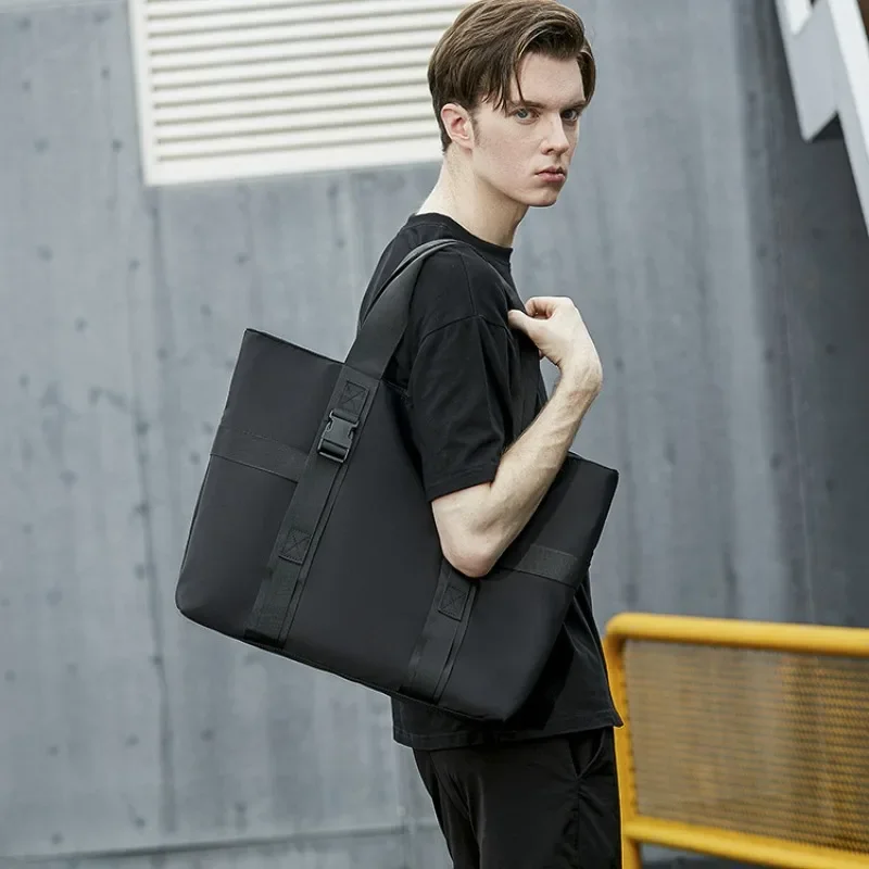 Bolso de mano informal para hombre, bolsos de hombro de gran capacidad, bolso de hombro de viaje Oxford impermeable, bolsos para ordenador portátil de estilo japonés