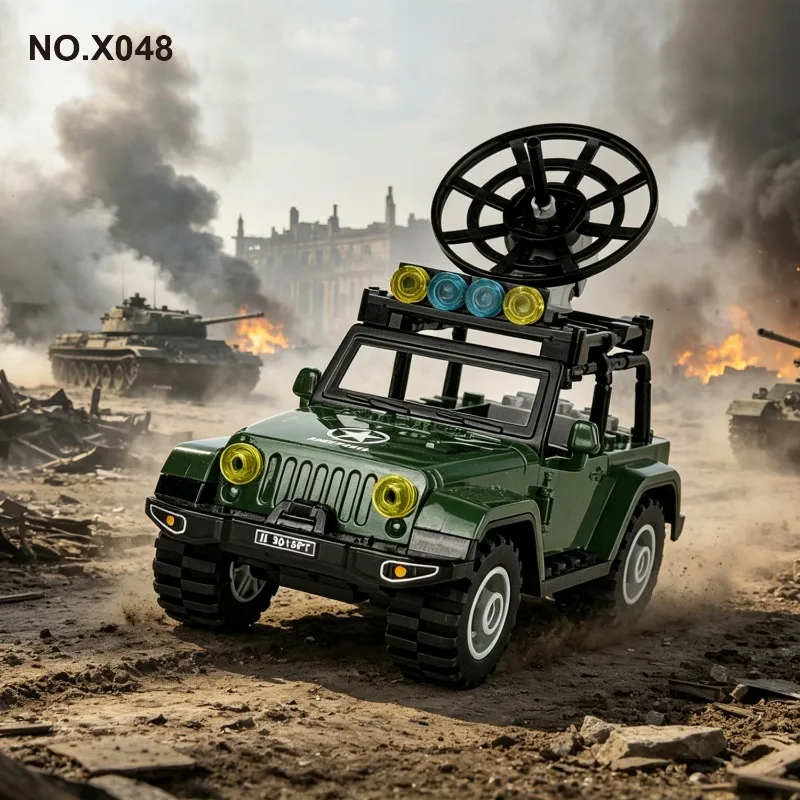 Reconnaissance Radar Vehicles, Scorpion Chariots, Small Particle Building Blocks, Toys, Soldiers and Dolls to Search for Bandits