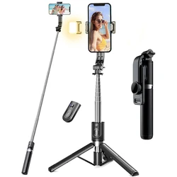 Portable Bluetooth Selfie Stick Phone Holder Retractable Multi-functional Mini Tripods With Selfie Light Wireless Remote Shutter