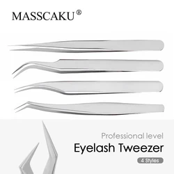 MASSCAKU 1pcs set for eyelash extension professional tweezers Makeup Tools Easy to Use Ergonomically Comfortable to Grip