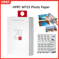Original HPRT MT53 Color Photo Paper Mini Photo Printer 2X3 Photo Paper (20 PCS) Sticky-Back Instant Photo Paper HD Photo MT53