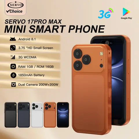 17PRO MAX Mini Android Smartphone 3G Network Dual SlM 3.75" Display Small Phones 16GB Rom Face Unlock Google Play WIFI Cellphone
