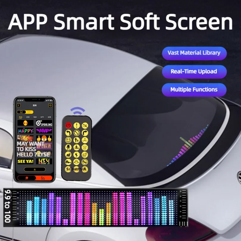 LED advertising screensoft screen APP Bluetooth car display screen