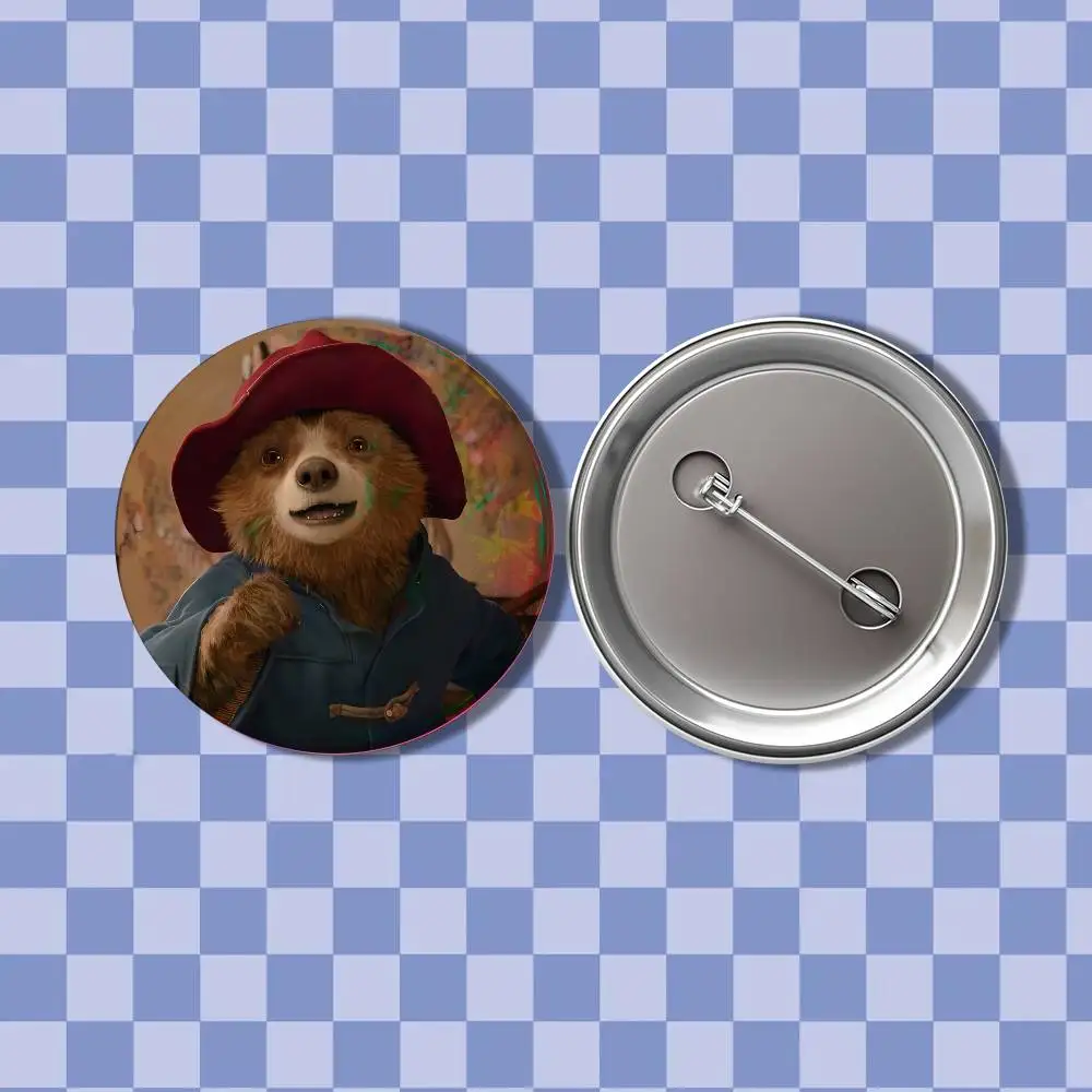 London P-Paddington Bear Creative Round Badge Button Pin Bag Decor Fans Collection Friends Gift Brooch view 4