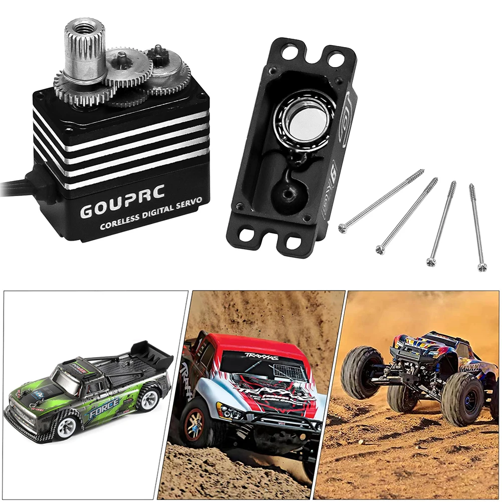 

9KG Waterproof Metal Gear Servos with 25T RC Horn All Metal Coreless Digital Servos for 1/18 TRX-4 TRX-6 SCX10 III