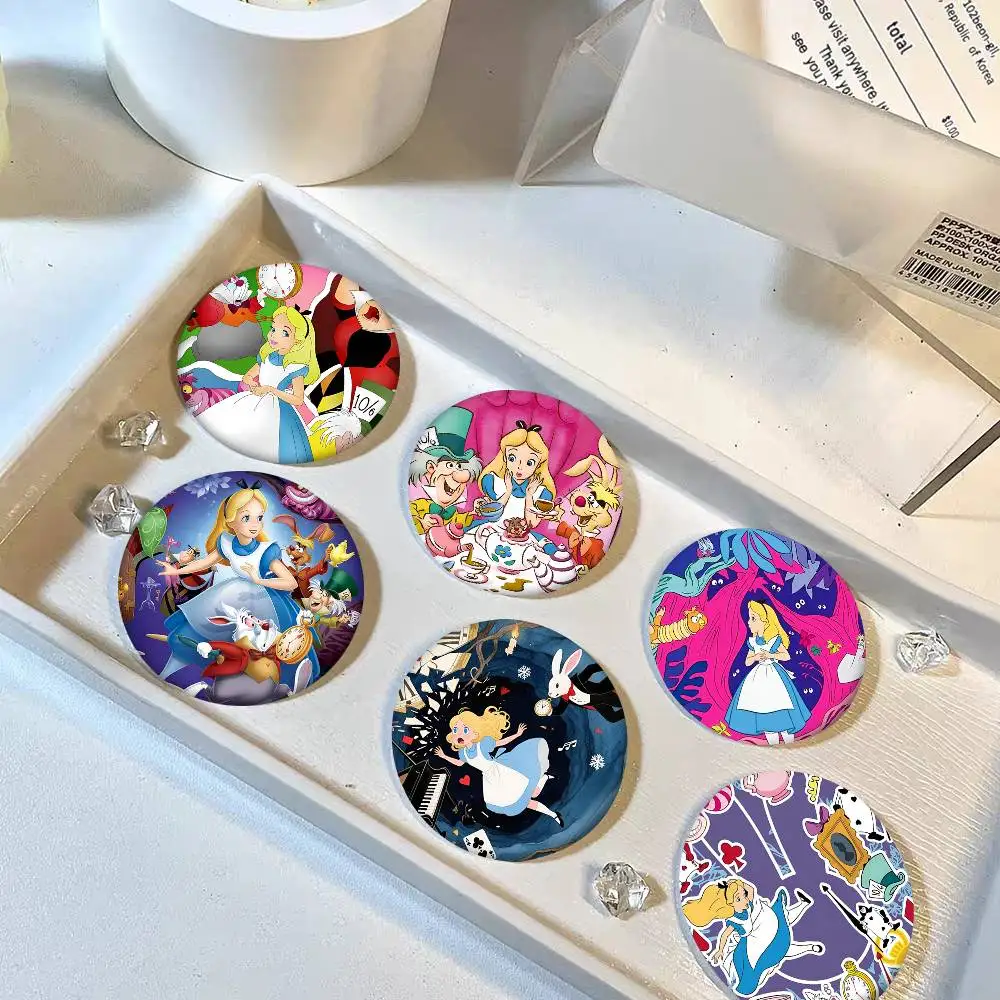 Cartoon A-Alice In W-Wonderland Round badges can be used to decorate clothes and backpack pins view 6