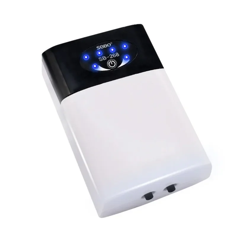 SOBO oxygen pump USB outdoor AC/DC oxygen pump 1W-12W SB-168 SB-268  silent oxygen pump oxygenating fish oxygenator rechargeable