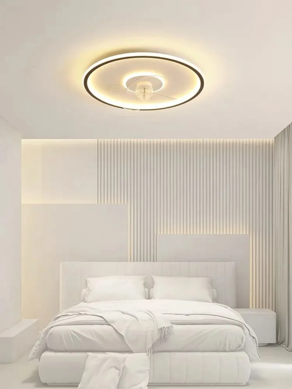 Imagem -03 - Modern Teto Fan Light Ledcom Luz Pendant Lamp Pendurado Fixture Sala de Estar Quarto Sala de Jantar Home Decor Fãs