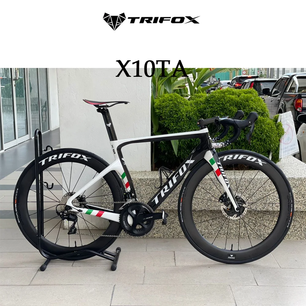 TRIFOX Full Carbon Road Bike Frameset X10 Camo X10 Disc Brake DI2  BSA BB68 Threaded 700 x 25C Thru Axle Aero Bicycle Frame