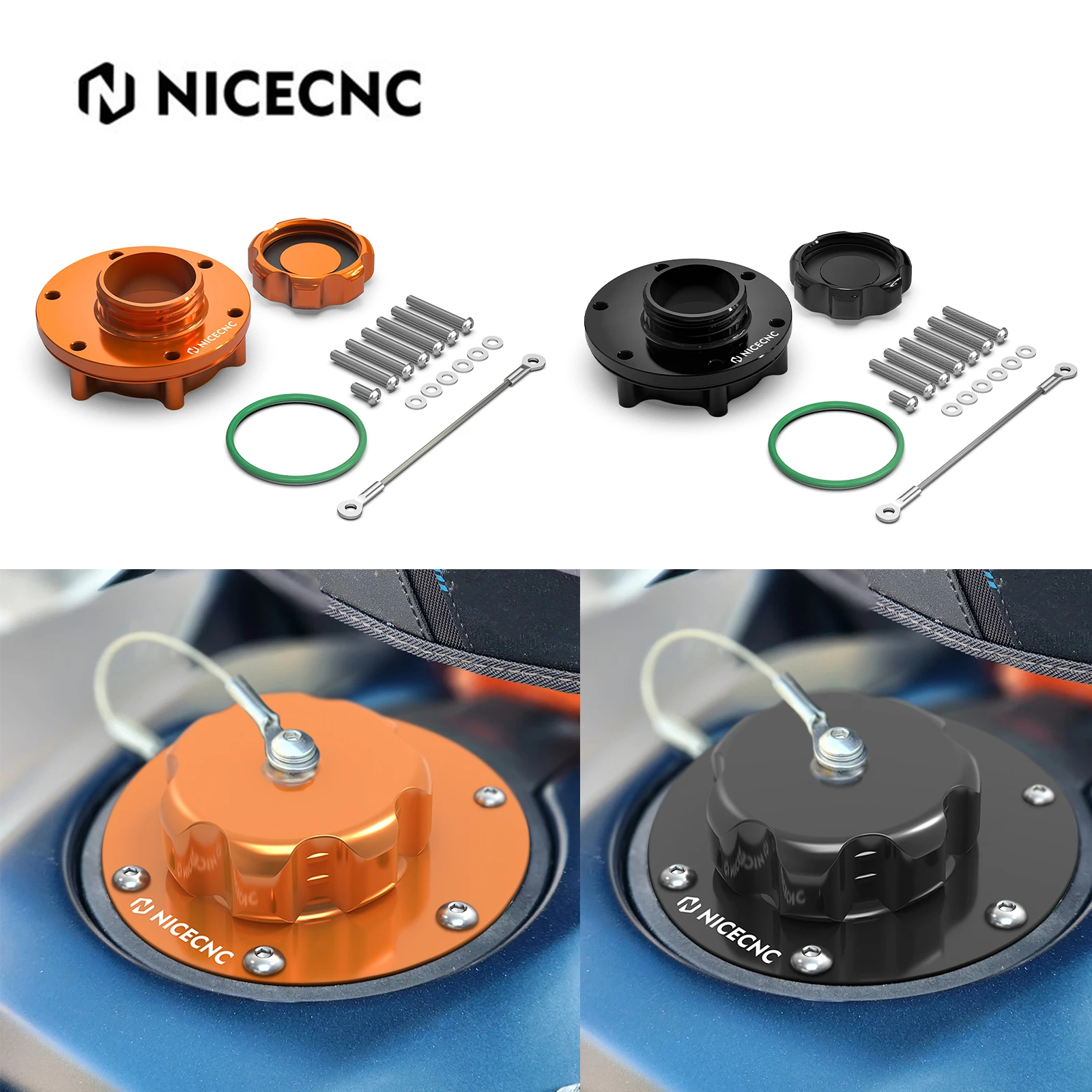 

NICECNC Motorcycle Engine Oil Fuel Filler Plug Cap Kit For KTM 790 890 Adventure R 2019-2023 790/890 Adventure R/S/Rally 19-23
