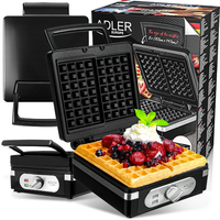 2000W Temperature Adjustable Waffle, Non-Stick Coating, Adler AD3056