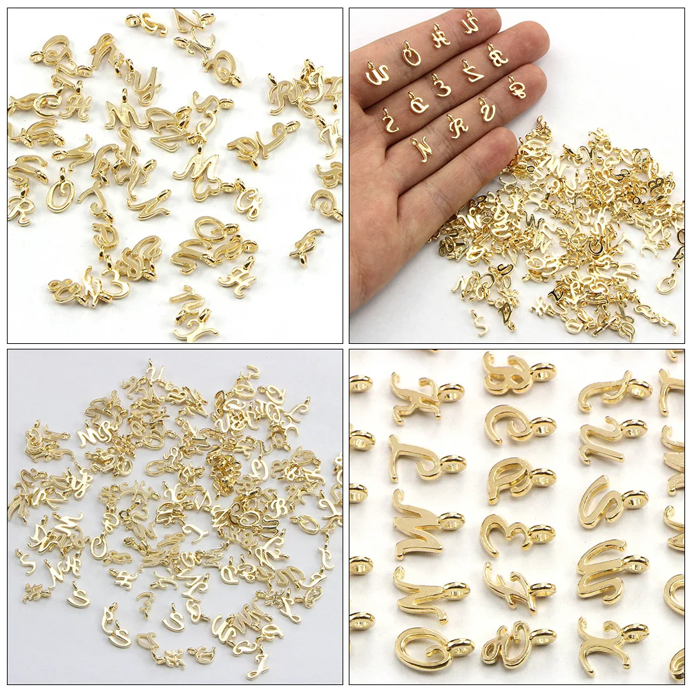 

104 Pcs Letter Pendant Accessories Alloy Alphabet Charms Round Pendants for DIY Jewelry Crafts Bracelet Earring Key Chain