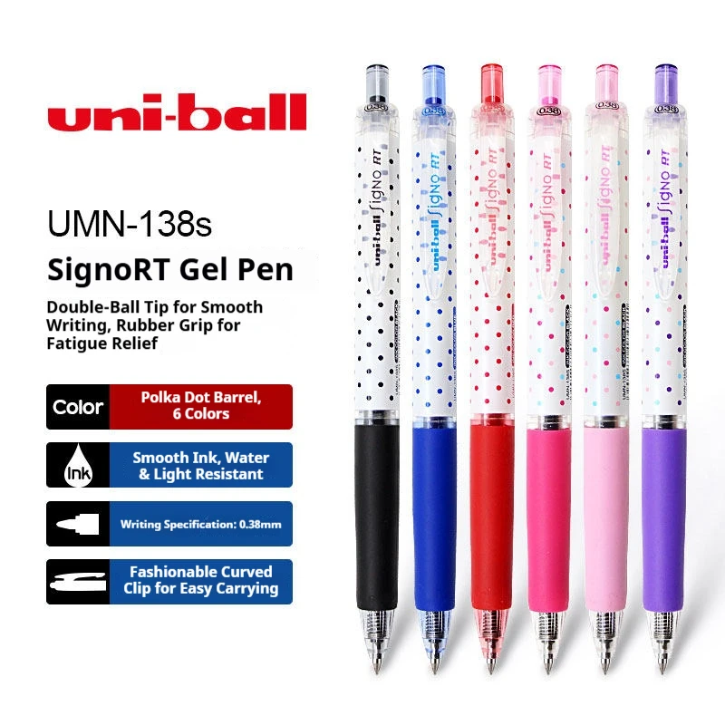 

Uni-ball Signo 138S Polka Dot Barrel Gel Pens,0.38mm Premium Japanese Ink for Smooth Writing,Ideal for School Notes,Art Drawing