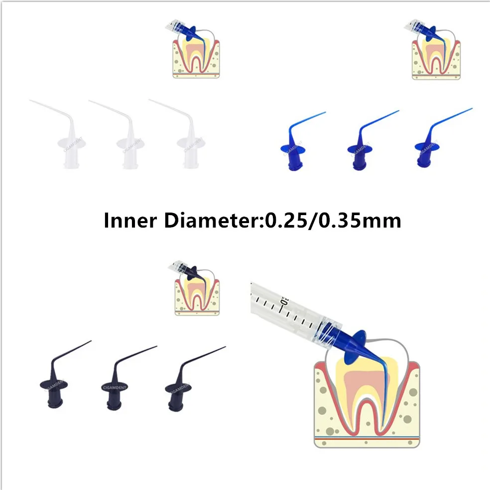 

100Pc Disposable Dental Endo Irrigation Needles Injection Syringe Tips Endodontic Material Dispensing Applicator Delivery Tip