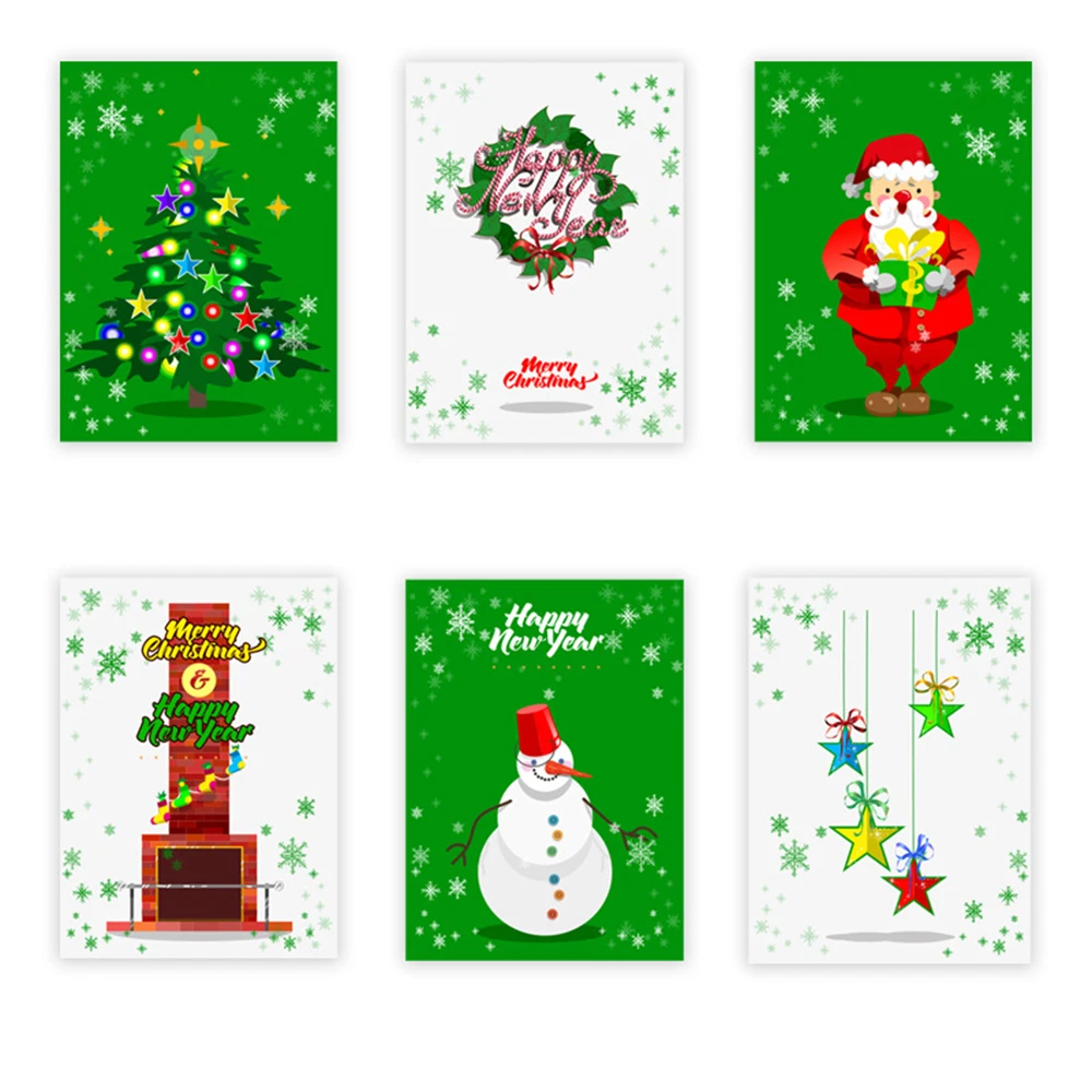 50-500Pcs Rectangle Merry Christmas Stickers Santa Claus Snowman Adhesive Labels For Cards Envelope Gift Boxes Seal Stickers