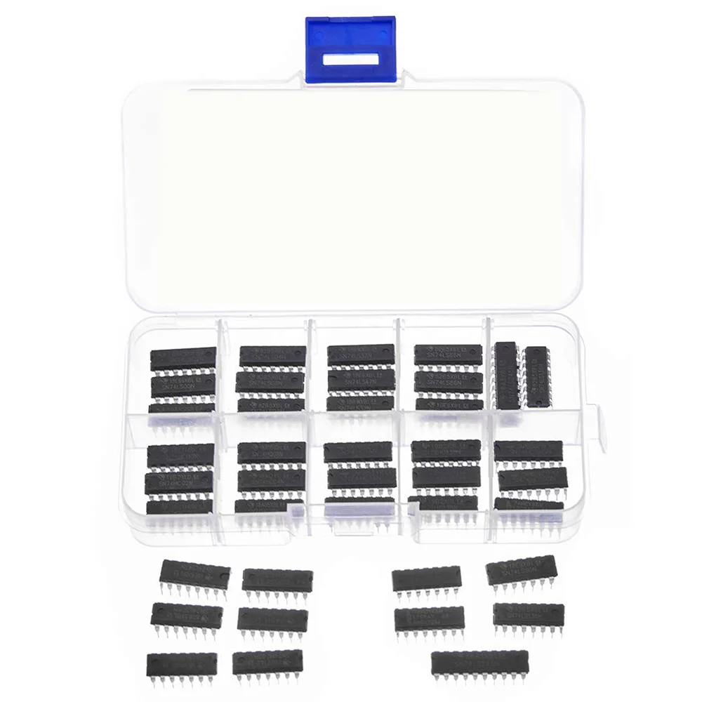 40Pcs(20Pcs 74HCxx+20Pcs 74LSxx) Series Logic IC Assortment Kit Digital Integrated Chip