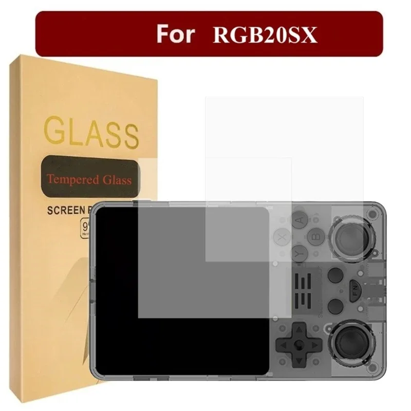 Console Screen Protector for Powkiddy RGB20SX Gamepad Tempered Glass Film Scratchproof Full Screen Film Shatterproof