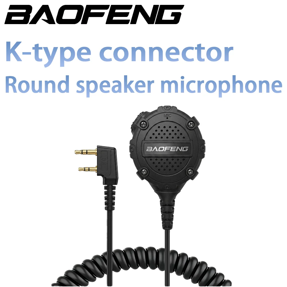 BAOFENG H3 K-Type Speaker Mic for UV-5R/888S/UV-82, Quansheng K5/K6 & Kenwood