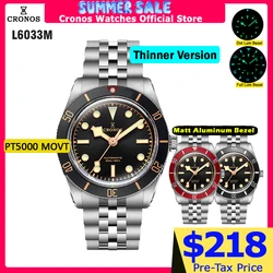 Cronos Luxury Men Watch 37mm Diver BB54 Vintage Automatic Wristwatches Female End Links Sapphire 20 Bar L6033