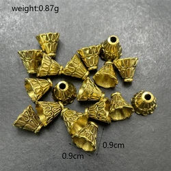 30pcs Tibetan Silver Horn Tower Tassel Loose Sparer Bead End Caps for Jewelry Making Finding Diy Accessories Component Wholesale