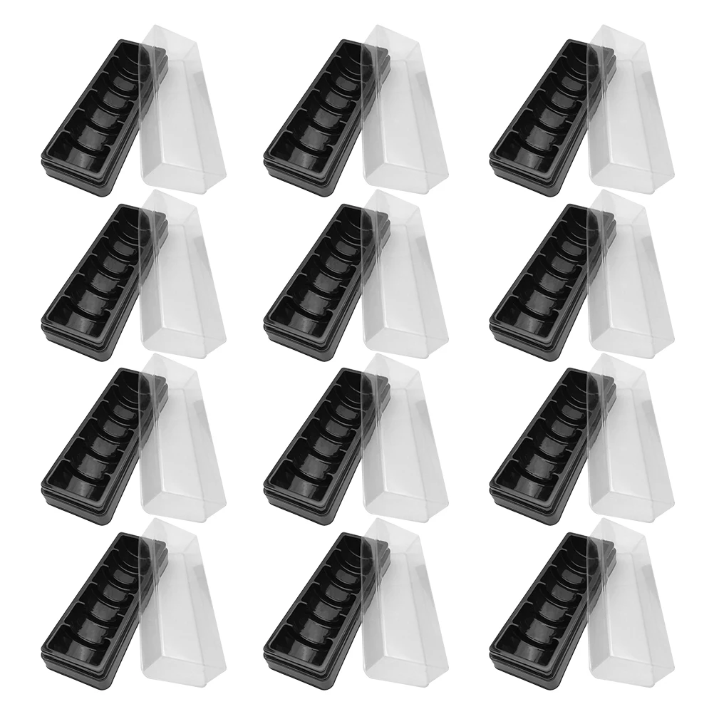 

24pcs Macaron Packaging Boxes Clear Lids 6 Slot Bakery Dessert Containers Treats Transparent Cookie Boxes For Baking Gifting -