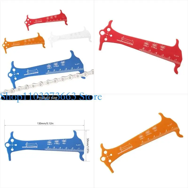 

R6FE Bicycles Chain Wear Indicators Checker Bike Chain Repair Tool Measurement Ruler