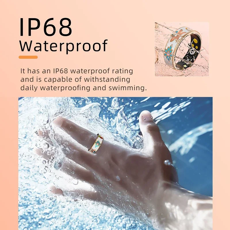 R18 Magnetic Charging Smart Ring Color Heart Rate Blood Oxygen Sleep Health Monitor Sport Fitness Tracker Enamels Color Ring