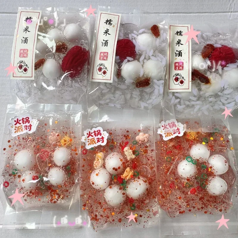 Squishy Stress Relief Ball Hotpot Food Sensory Fidget Handmade Soft Slow Rising Squeeze Ball Cute Kawaii Desk Anxiety Relax image 3