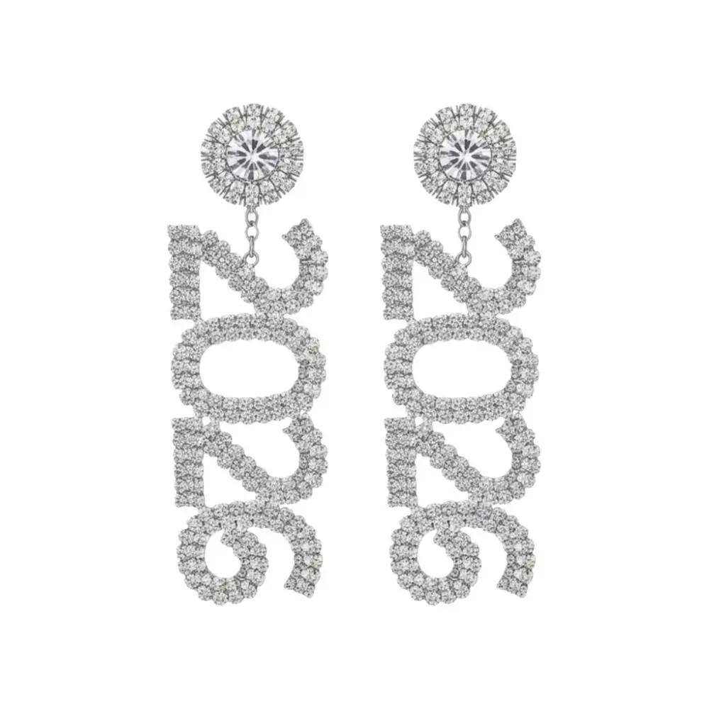 Elegant Design 2026 Earrings Vintage Aesthetic Exaggerated Length New Year Earrings Sophisticated Style Digital Pattern