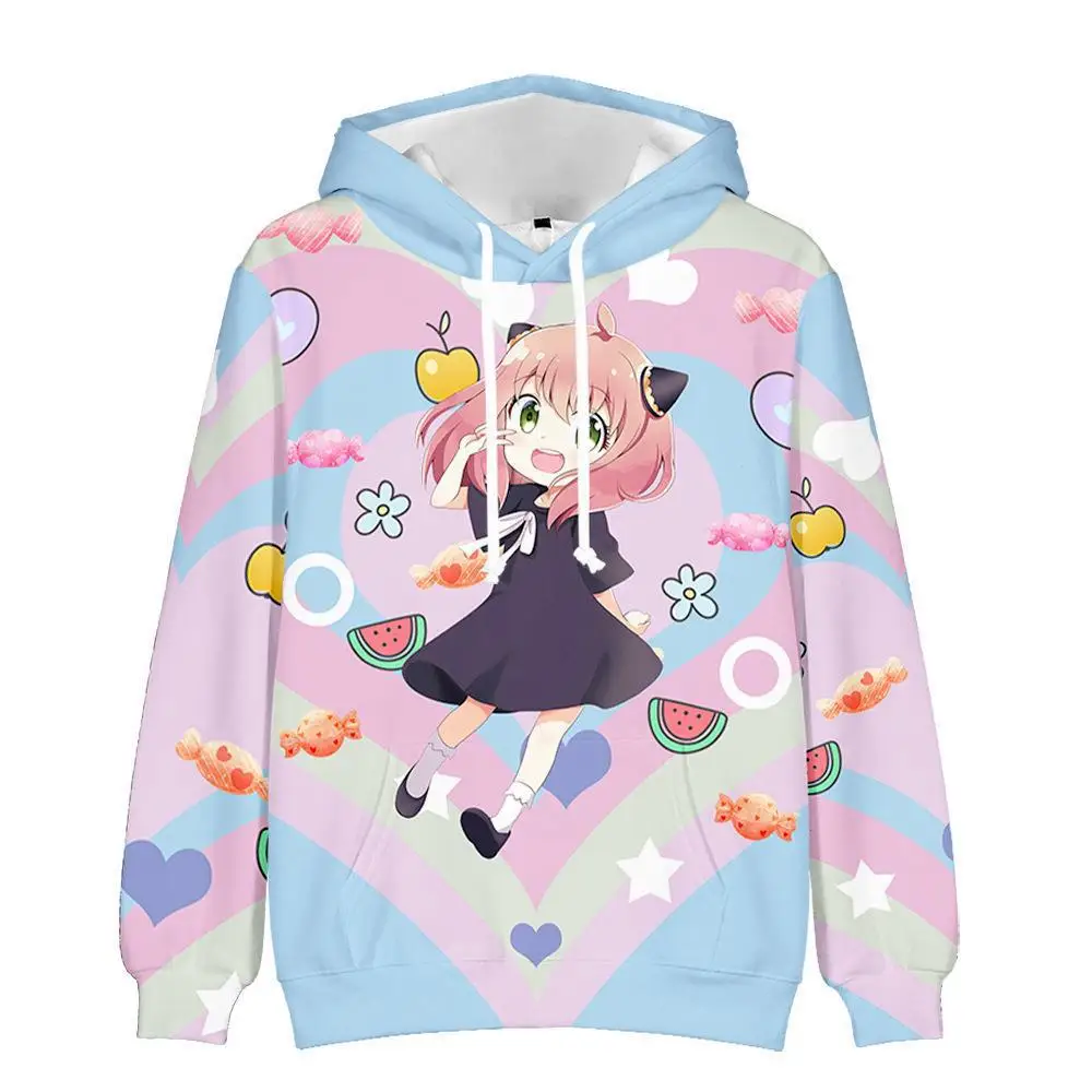 

New 2025 Spy x Family Hooded Sweater | Anya Forger 3D Graphic Jumper | Soft Casual Anime Streetwear