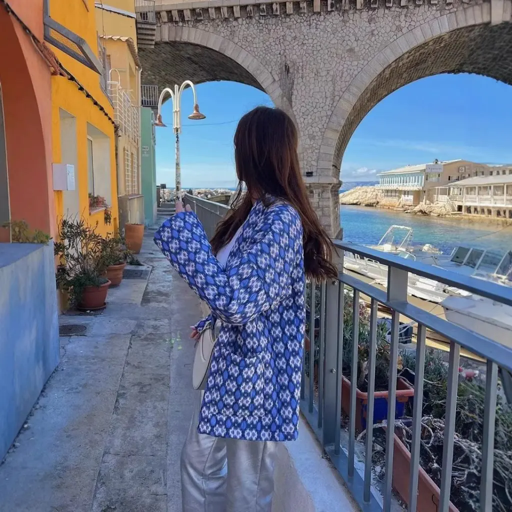 

Women's Ethnic Style Quilted Cotton Coat Printed Fashion Outerwear European AmericanInspired JJ1657 23