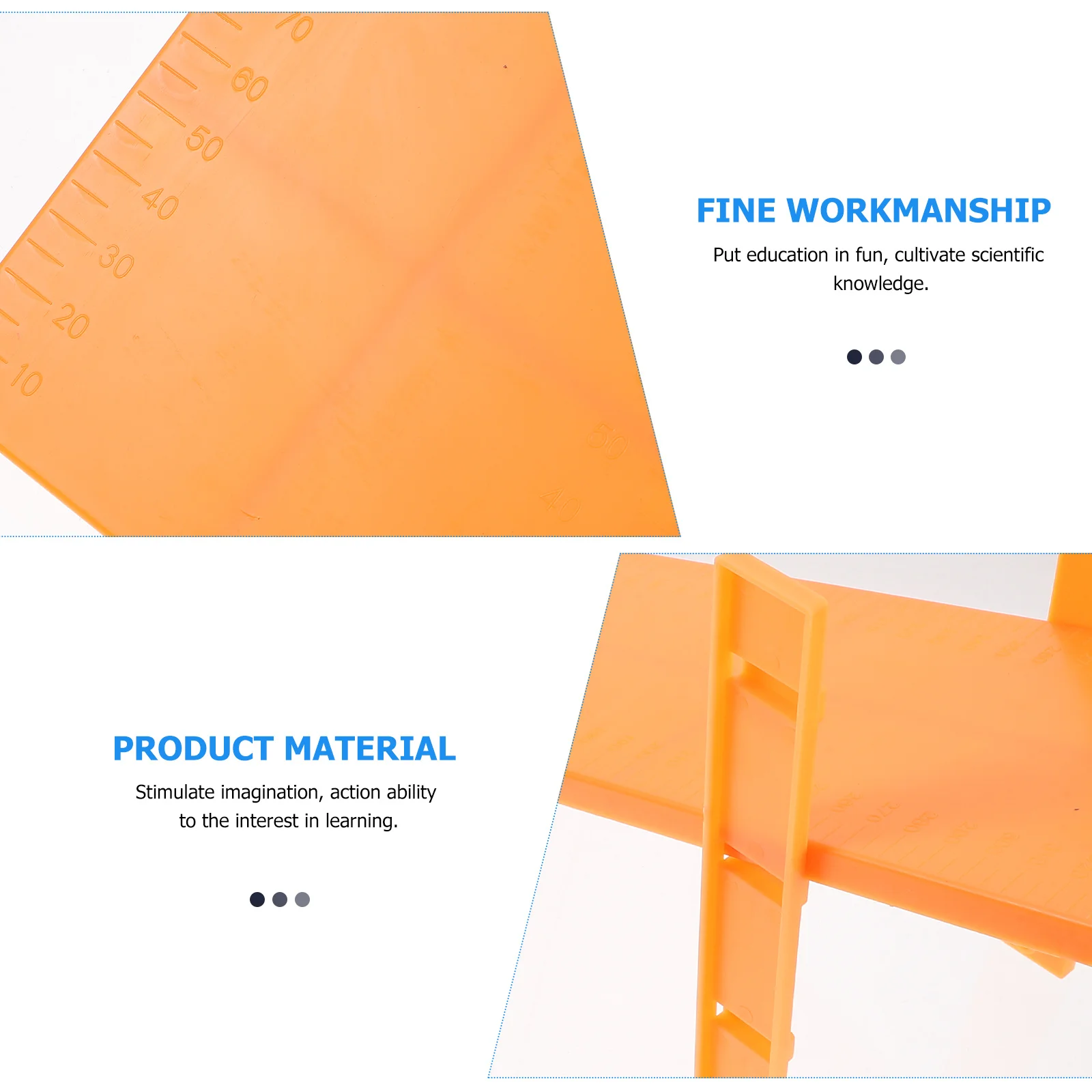 

3pcs Inclined Plates Plastic Slopes For School Science Experiments Physics Teaching Equipment Mechanics Tools