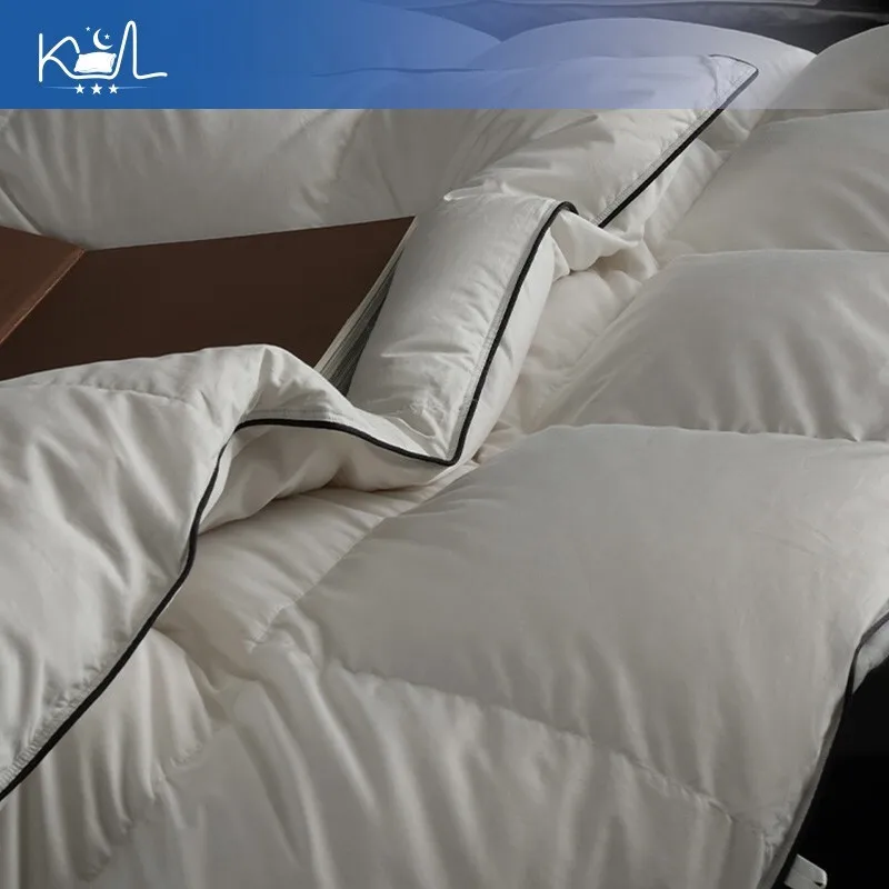 3D Bread Grid 100% Goose Down Comforter King Queen Full Size Luxury Winter Thick Warm Duvet Insert Hotel Quality Bedding