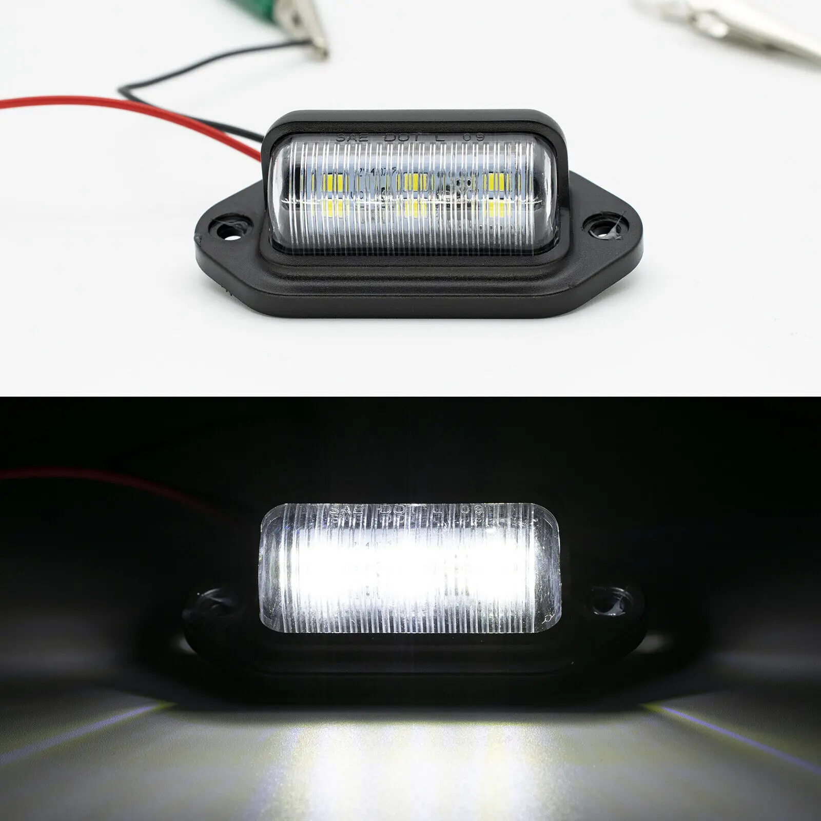 

4PCS Universal 12V 24V LED Number Plate Light Lamp Lorry Van Truck For 8-30V Boats Aircraft Automobile Motorhome Car Lights