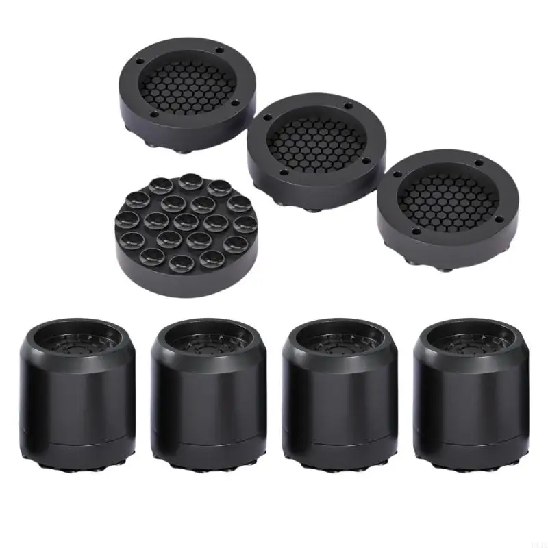 مجموعة U1JE من 8 منصات بلاستيكية ماصة الصدمات مناسبة للغسالة والمجفف لمنع المشي وضمان عمليات هادئة