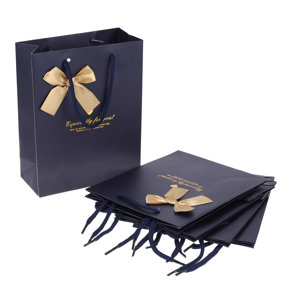 

5 PCS Party Favor Bags Gift Wrapping for Presents Paper Shopping Medium Craft Bride