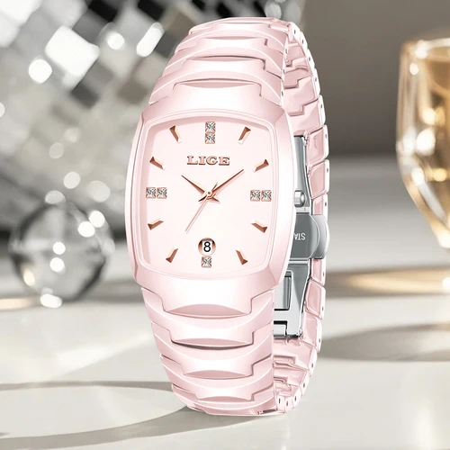 Imagen 2 del producto LIGE, nuevo reloj resistente al agua para mujer, pulsera de cerámica de lujo, relojes para mujer, moda creativa, reloj de pulsera de cuarzo elegante Original, regalo