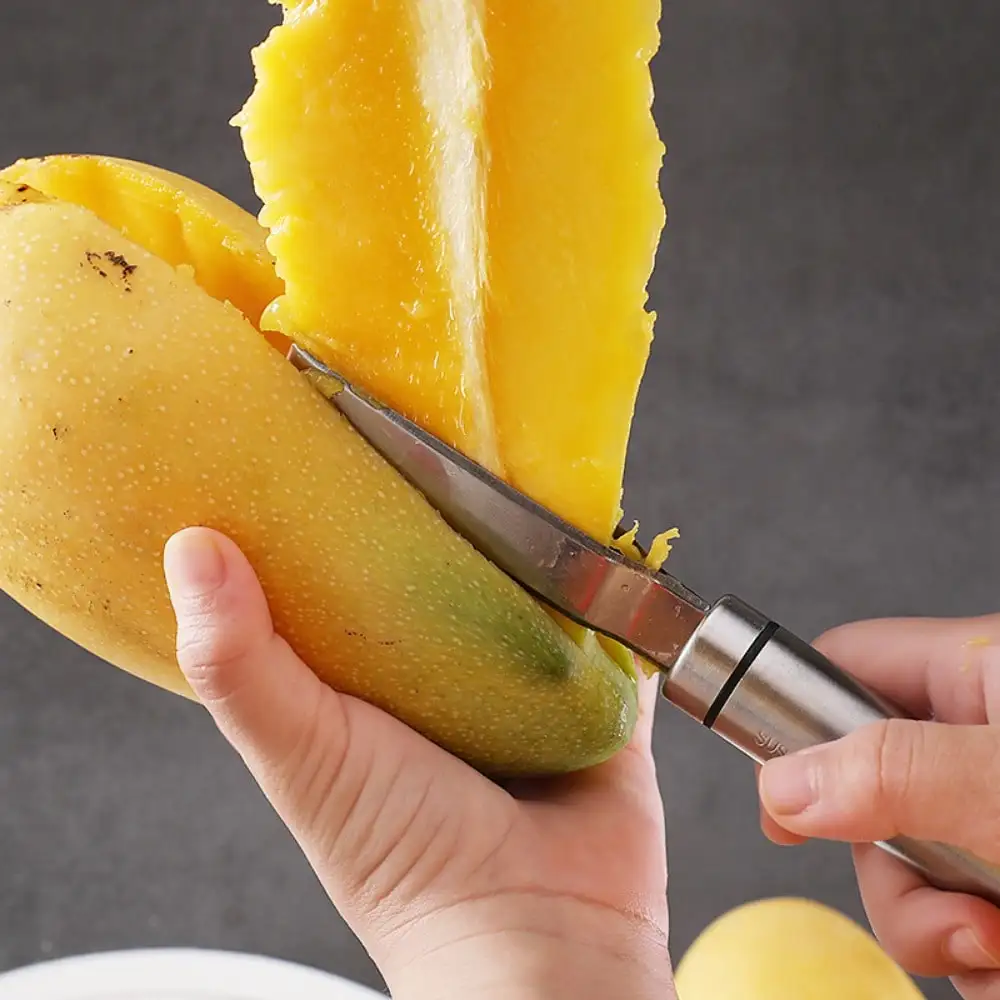 Stainless Steel Mango Corer Multifunction Meat Extractor Fruit Tool Pineapple Corer Mango Knife Fruit Peeling Kitchen Gadgets