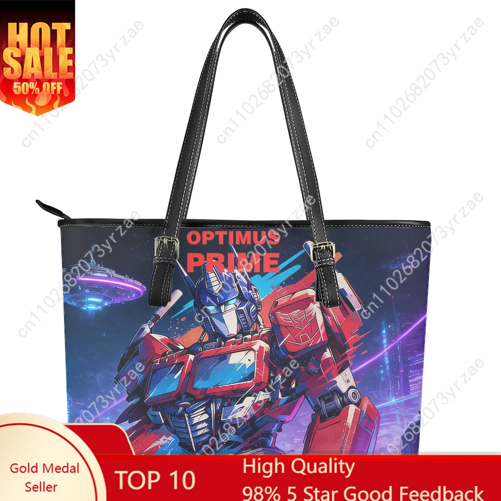 

Optimus Prime Handbag Mens Womens Personalized Tote Bag Fashion Shoulder Bag Business Commuter Leather Purse Cosplay Bags