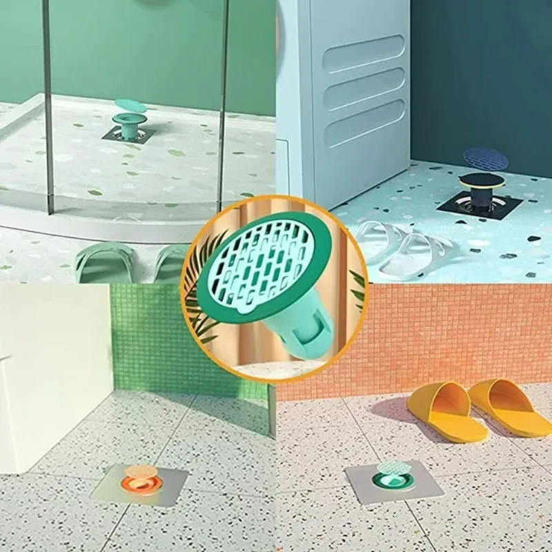 Universal Drain Stopper and Filter for Bathroom Kitchen and Toilet Hair Trap Strainer Deodorant Core Insect Proof Sewer Cover