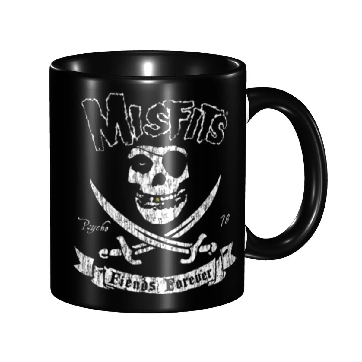 

Customized Misfits Punk Rock Band Mugs DIY Ceramic Tea Milk Coffee Cups