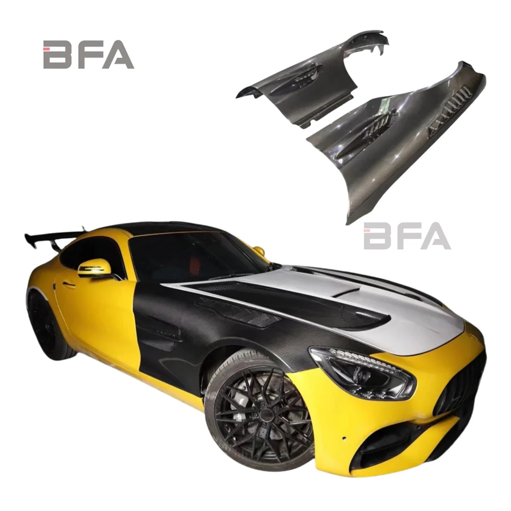 

For Mercedes AMG GT GTS GTC Upgraded dry carbon fiber fender GTR PRO style full carbon fiber front fender body kit