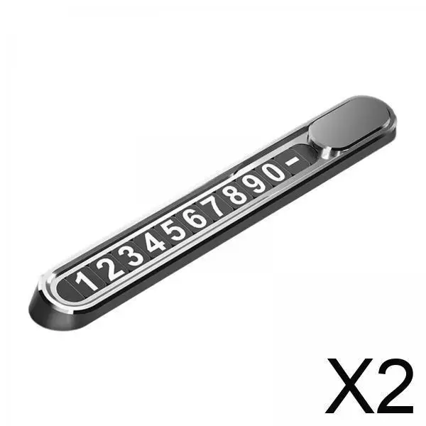 

Aluminum Alloy Temporary Parking Card Luminous Phone Number Plate Car Interior Accessory for Car Inspection Devices
