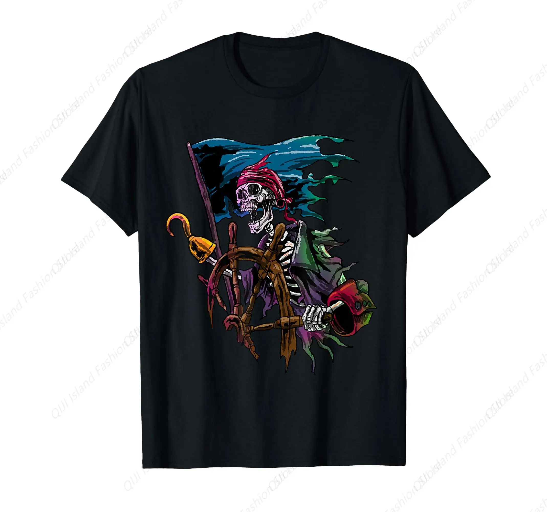

Pirate Skull Sea Thief Buccaneer Cool Sailor Man T-Shirt
