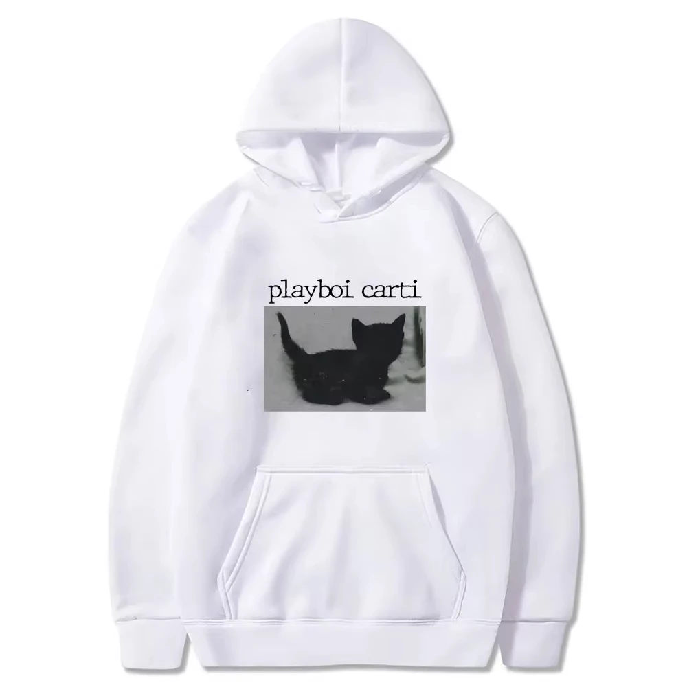 

Harajuku'высококачественныеPlayboi Carti-мужские большие шапки и красивые толстовки с принтом кота, повседневная уличная одежда в стиле хип-хоп на осень и зиму